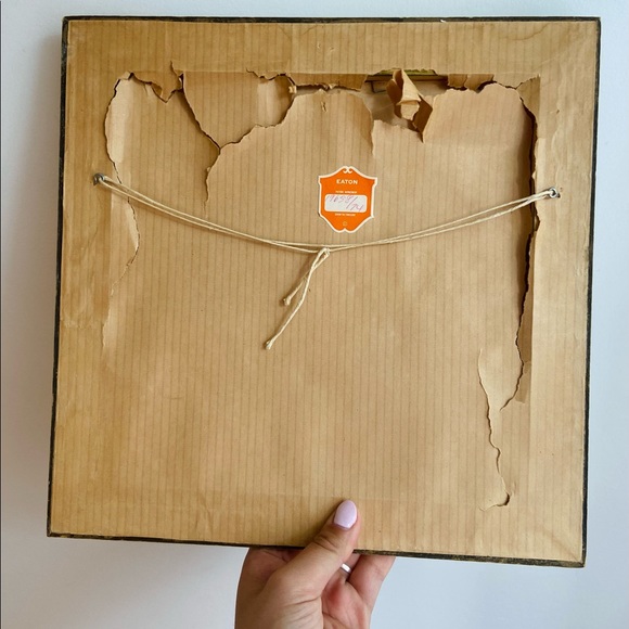 Vintage Rose Floral Cross-Stitch Wall Art - Red, Pink, Purple, Green, Gold Frame - Picture 3 of 3